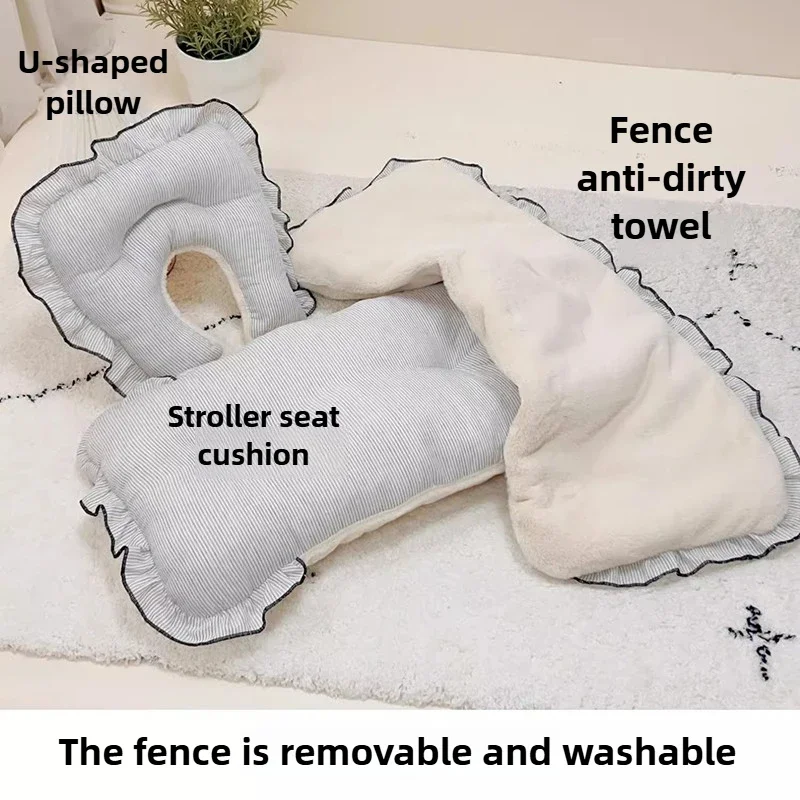 Cómodas almohadillas para borde de cochecito de perro, alfombrilla suave para cochecito de mascotas pequeñas y medianas, toallitas antisuciedad, alfombrilla de algodón Universal para las cuatro estaciones - imagen 2