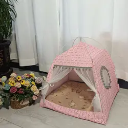 Cama nido plegable para perros pequeños y gatos – Funda extraíble