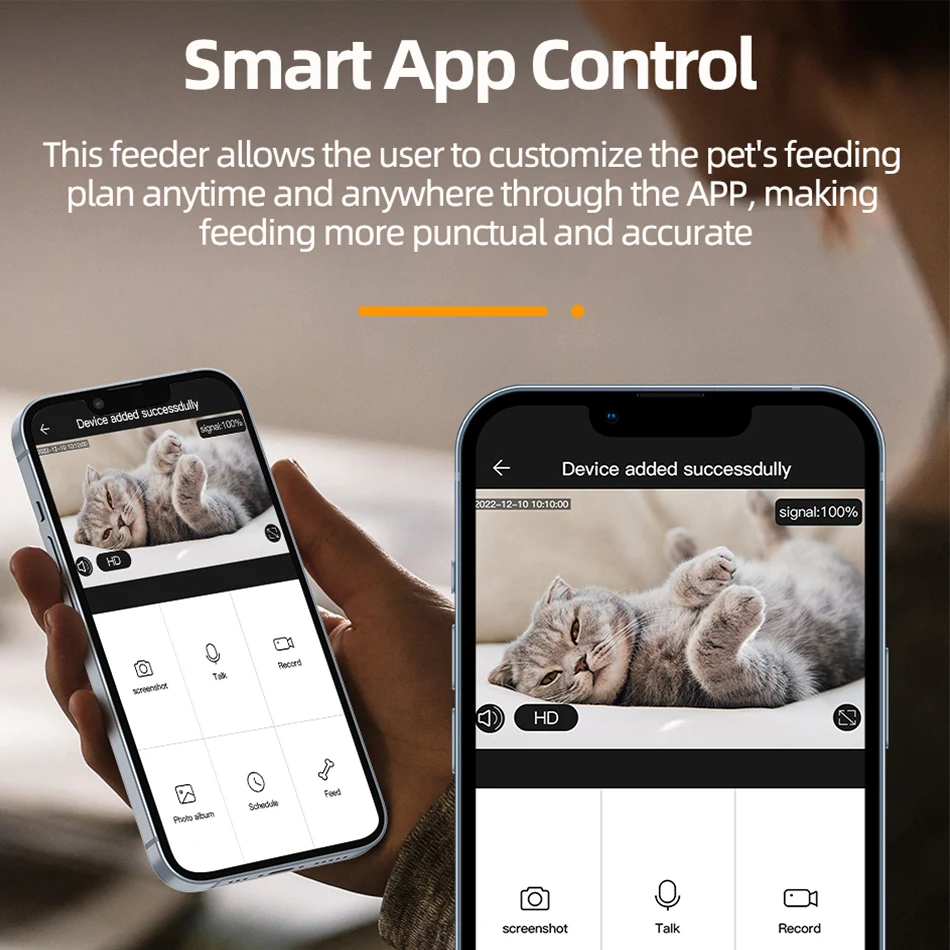 ROJECO 3L Automatic Dog Feeder With Camera Smart Pet Food Dispenser For Dogs WIFI Remote Food Feeding with Stainless Steel Bowl - imagen 2