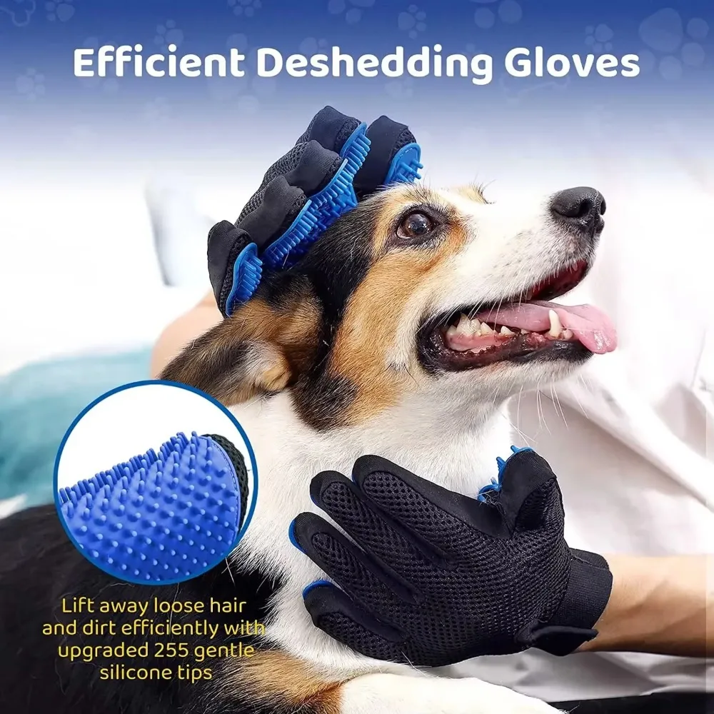 Guante de cuidado para mascotas, eliminador de pelo suave y eficiente, accesorios para gatos, guantes para perros y gatos, suministros de productos para mascotas, 1 ud. - imagen 2