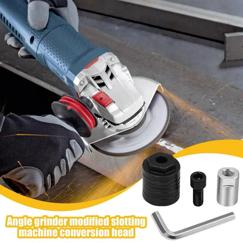 Juego de cabezales de conversión de amoladora angular, Kit de herramientas de acero al carbono, piezas de repuesto de cabezal de conversión, accesorios para máquina ranuradora - imagen 2
