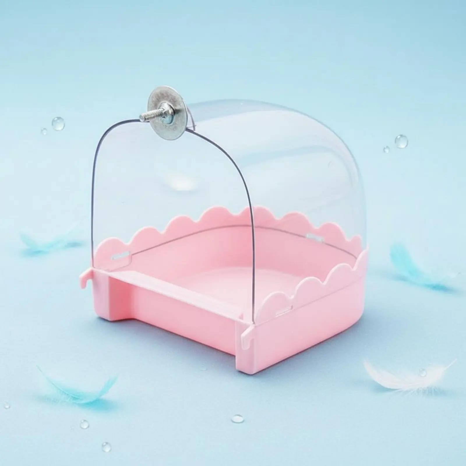 Bañera transparente para aves - baño seguro de periquitos en interior - imagen 5