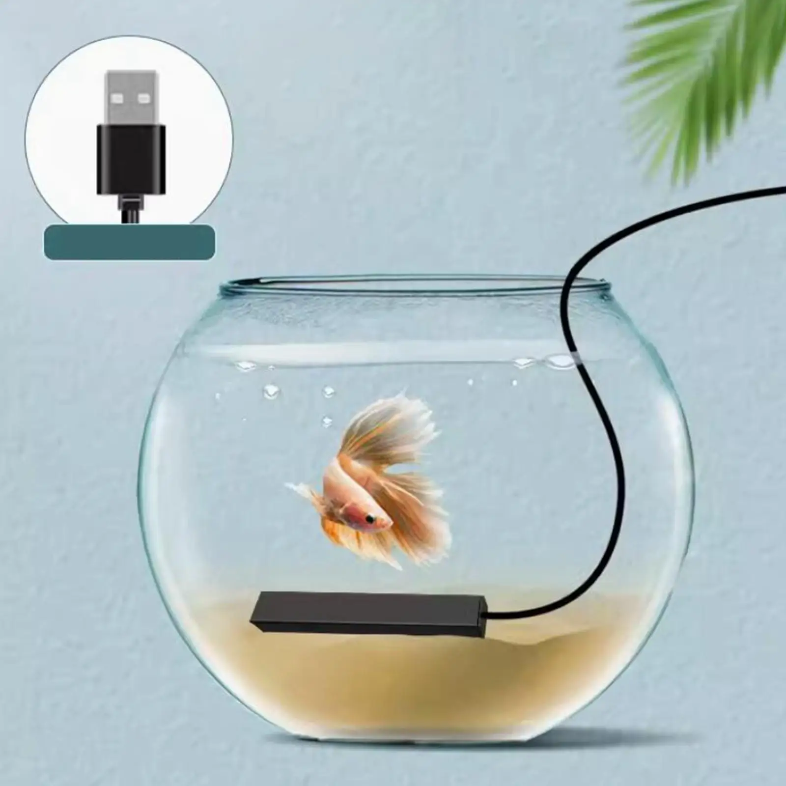 Mini Aquarium Heater Water Shortage Protection Mini for Pet Drinking Waterer Turtle Tanks Reptile Aquatic Terrarium Aquariums - imagen 3