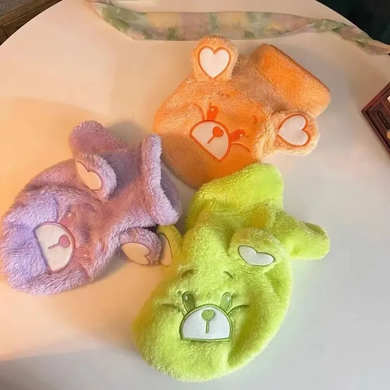 Ropa de lana suave para perros, abrigo de dibujos animados más grueso para mascotas, chaquetas cálidas para cachorros de Yorkshire, Chihuahua, Otoño e Invierno