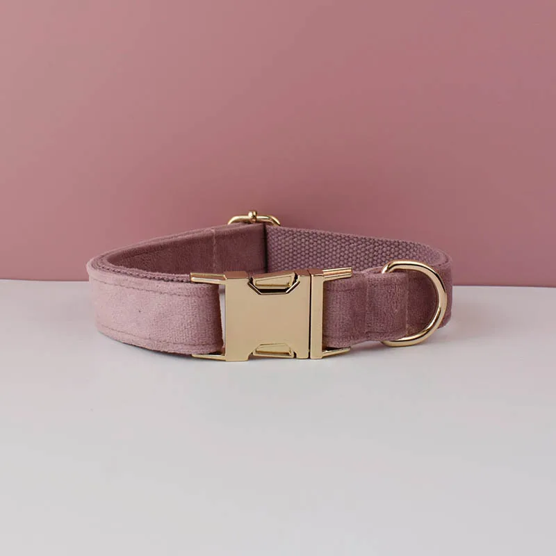 Tela de algodón de terciopelo personalizada para perros pequeños, medianos y grandes, piezas de Metal personalizadas, accesorio para mascotas, franela 05 - imagen 2
