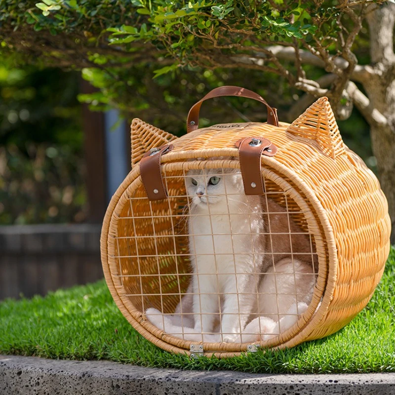 Bolsa portátil para gatos, bolsas para gatos al aire libre de verano, bolsas de viaje transpirables para gatos, mascotas, gatitos, bolsas de transporte para casa de gatitos y mascotas - imagen 4