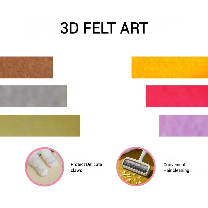 Casa de cama de fieltro para gatos con diseño de ventana, cueva acogedora y transpirable con campana, juguete, nido para mascotas resistente a los arañazos para gatos y perros pequeños - imagen 3