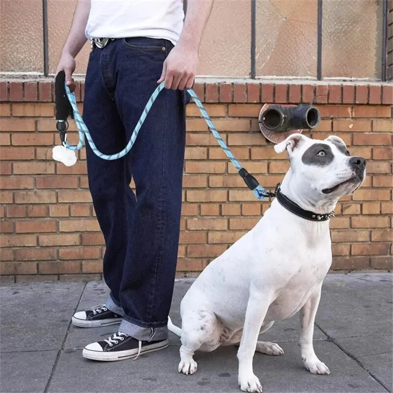 Correa reflectante para perro – Mango acolchado y doble tracción resistente