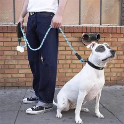 Correa reflectante para perro – Mango acolchado y doble tracción resistente