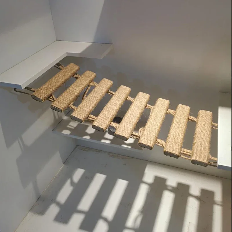 Mueble pared gatos escalera sisal centro actividades ahorra espacio