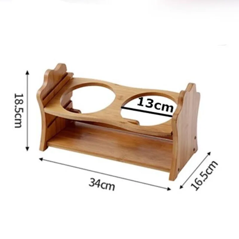 Cuenco doble de cerámica para mascotas, protección de cuello de bisel curvo, cuenco de agua y comida, para gatos y D - imagen 2