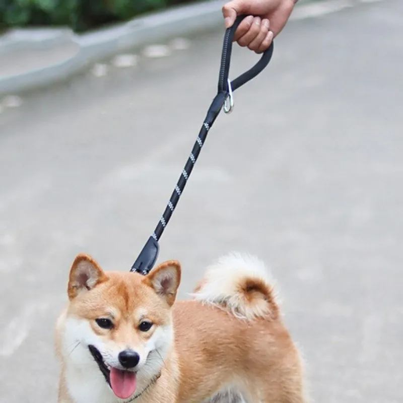 Correa para perro, correa corta para perros, correas de un solo paso para caminar, mango cómodo, correas para perros, cuerdas de entrenamiento, cadena reflectante para mascotas - imagen 2