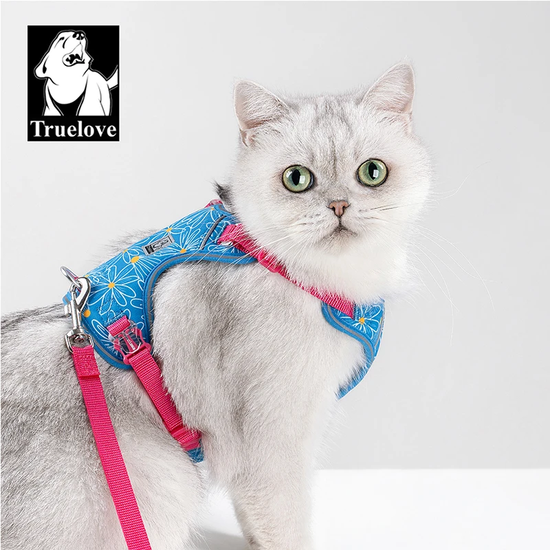 TRUELOVE Juego de arnés y correa para mascotas, ligero, ajustable, de liberación rápida y duradero para perros y gatos pequeños TLH2918 - imagen 2