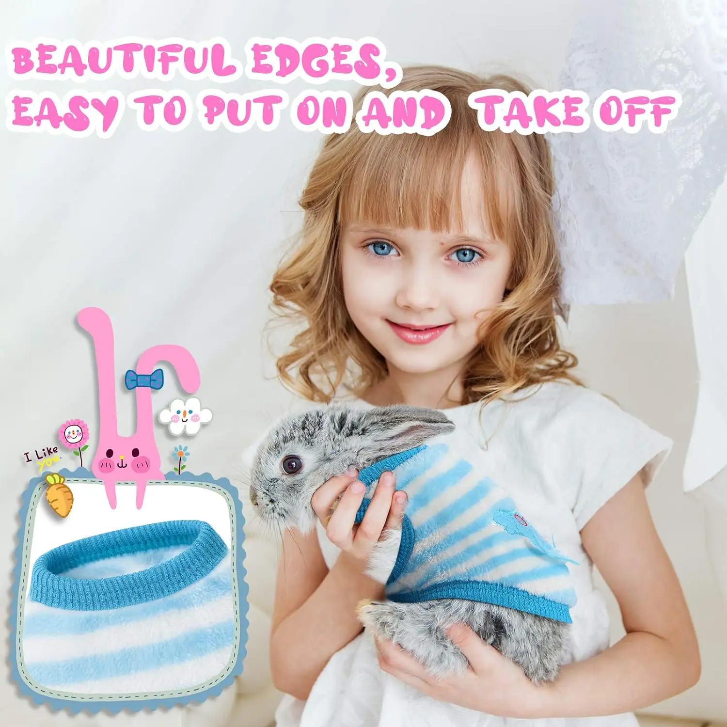 Ropa de cachorro de dibujos animados, chaleco cálido de franela para perro, suéter para gato, conejito, Chihuahua, Mini ropa suave para mascotas para cerdo, conejo, hurón - imagen 4