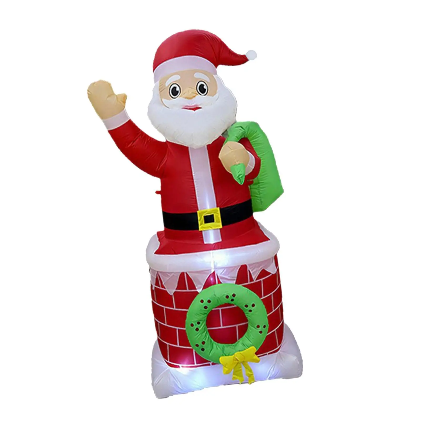 Lighted Santa Claus Christmas Inflatable Ornament with Windproof Rope 180cm Lighted Santa Claus Christmas Inflatable Ornament with Windproof Rope 180cm