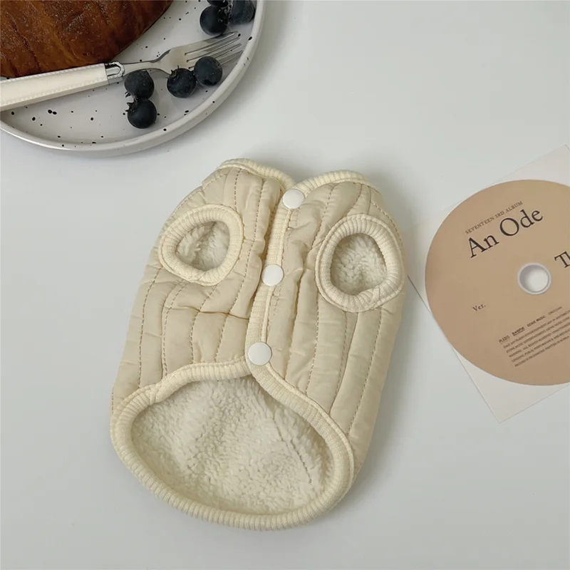 Ropa gruesa de invierno para perros de peluche, ropa para cachorros y gatos, chaleco de terciopelo sin mangas con estampado de oso de dibujos animados, abrigo para mascotas, disfraz para perros y conejos - imagen 5