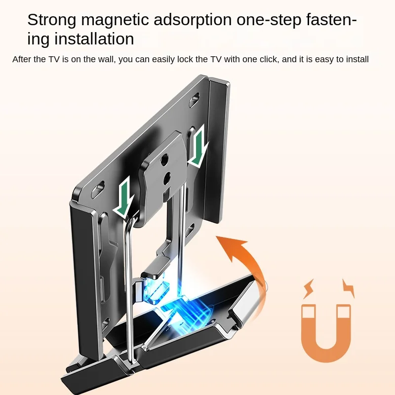 Soporte de TV de papel tapiz de arte ultrafino para TV LCD de 40-100 pulgadas soporte de montaje en pared soporte sólido de carga grande soporte de acero para montaje en TV de pared - imagen 3