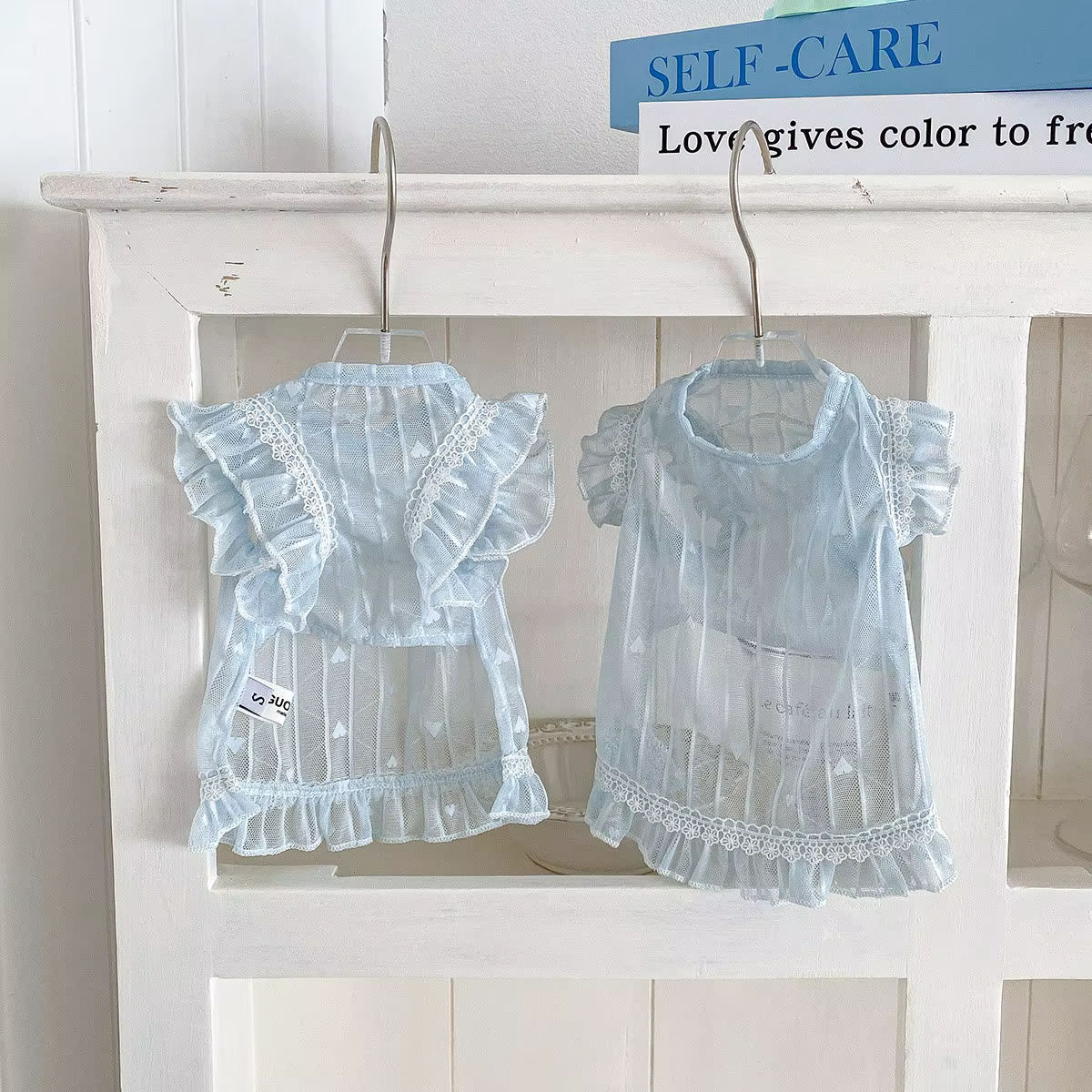Vestido princesa perro pequeño mediano – Malla transpirable con encaje - imagen 5