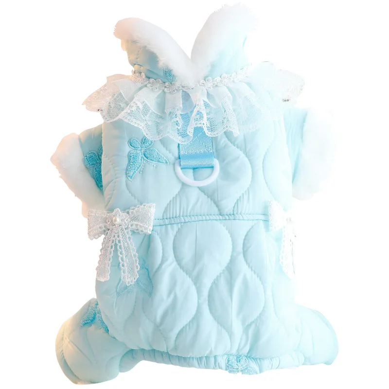 Ropa para perros de otoño e invierno, abrigo grueso y cálido de algodón de cuatro patas, ropa de cuerpo completo, ropa para perros pequeños - imagen 5