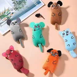 Ratón peluche con hierba gatera para gatos – Juguete interactivo