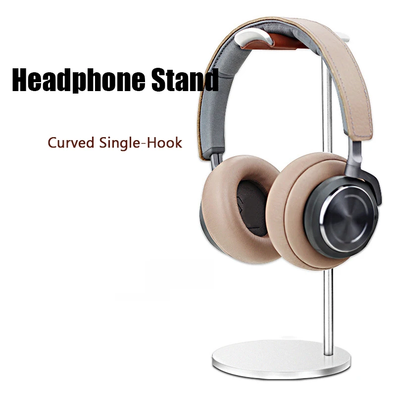 Soporte curvo para auriculares • Soporte resistente para auriculares para juegos • Pantalla de escritorio de mesa con base sólida