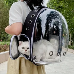 Mochila transportadora con cápsula espacial para gatos y perros