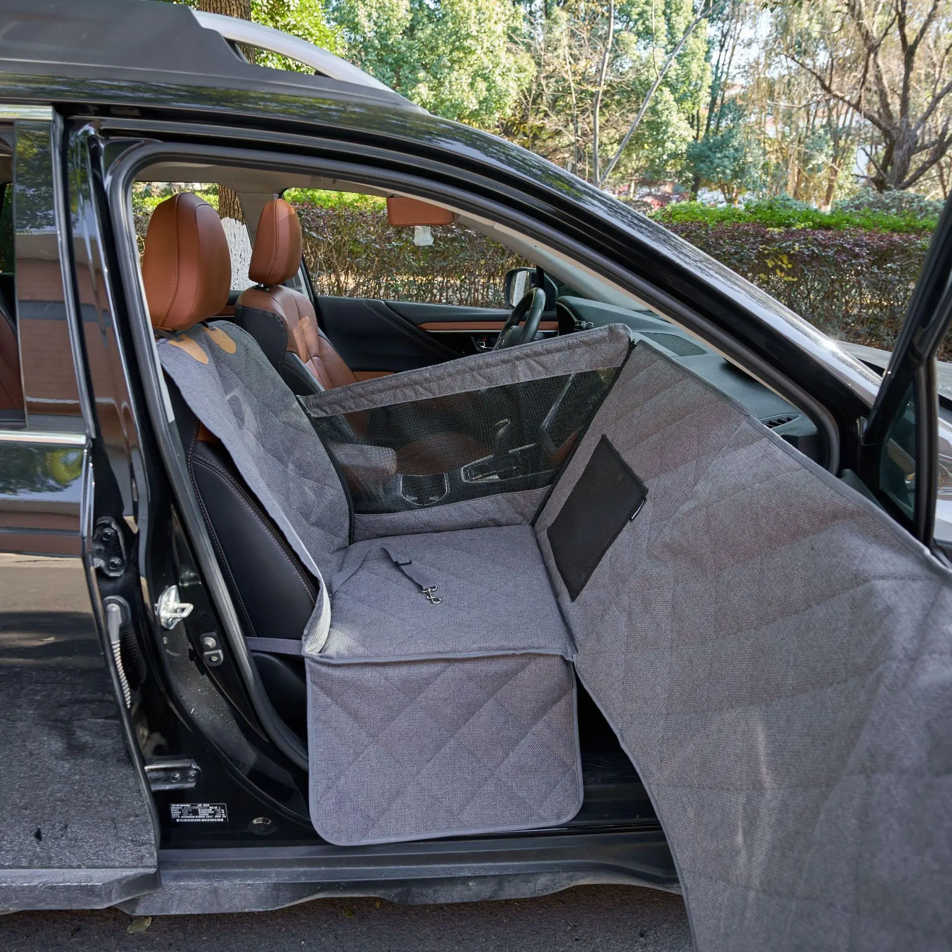 Funda de asiento delantero para perros en coche – Portabebés cerrado - imagen 4