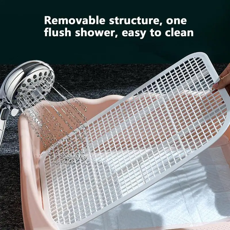 Bandeja portátil de entrenamiento para perros, orinal reutilizable con protección para pared, mantiene las patas secas y el suelo limpio, suministros para mascotas - imagen 5