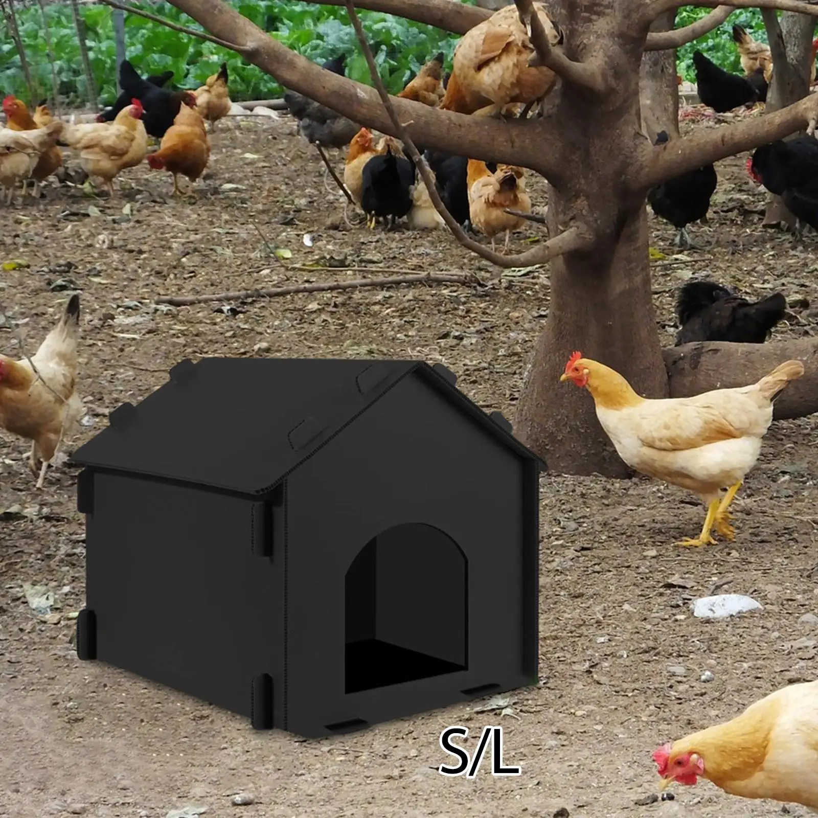 Chicken Nesting House Versatile Use Single Sturdy Egg Laying Nest Box Chicken House for Hens Farming Black