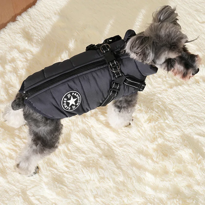 Chaqueta cálida a prueba de viento para perros, abrigo de algodón para perros pequeños, medianos y grandes, suministros para mascotas, Otoño e Invierno - imagen 2