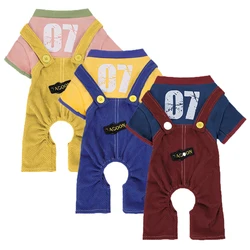 Mamelucos de algodón para perros cachorros – Ropa de primavera con capucha
