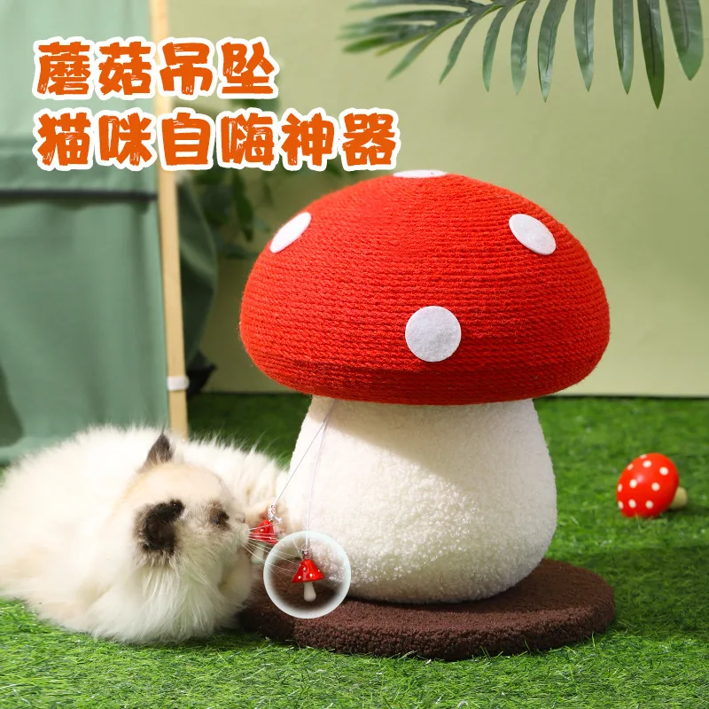 Rascador pequeño con bola de sisal para gatos - Resistente y sin residuos - imagen 4