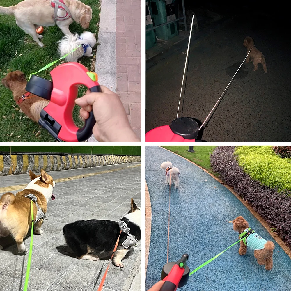 Correa para perro con linterna y dispensador - imagen 4