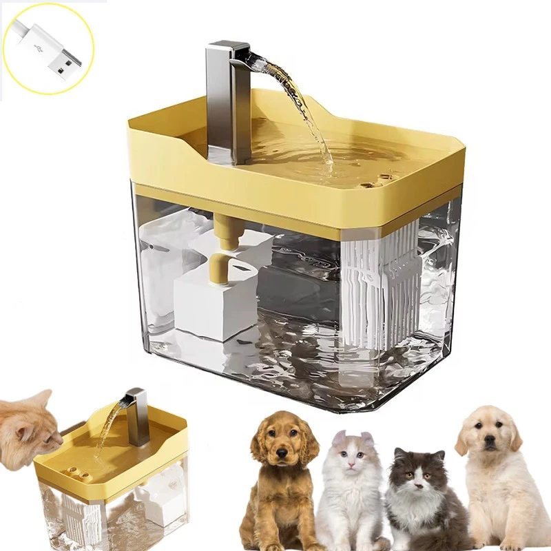 Alimentador de agua automático para gatos, fuente USB, bebedero para gatos, dispensador de riego para perros, alimentación de mascotas, perros y gatos, productos de accesorios