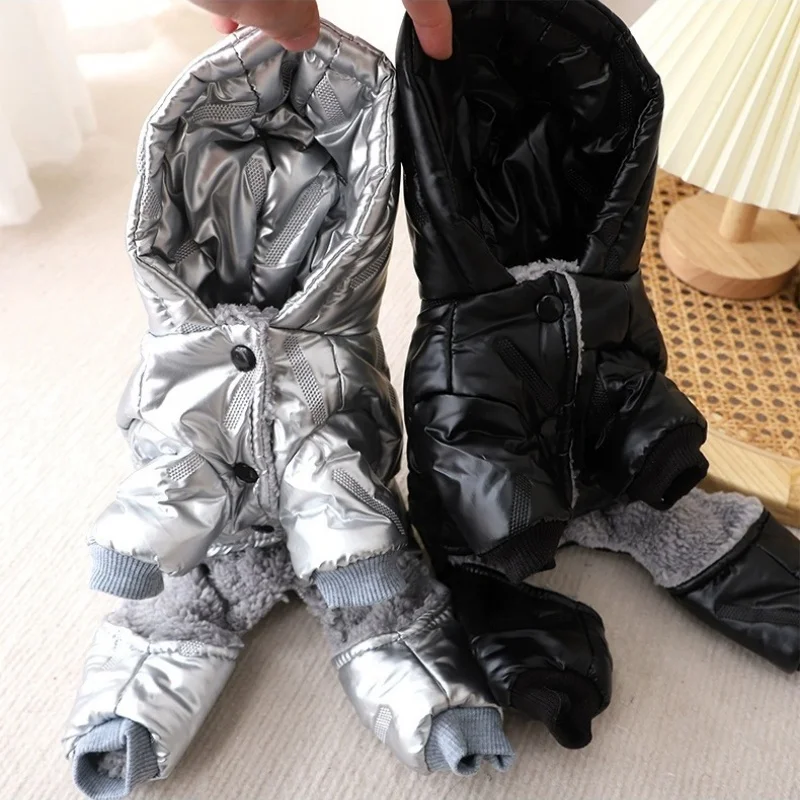 Monos cálidos y suaves para perros, abrigo a la moda, ropa impermeable para perros, monos bonitos y sólidos para cachorros, chaqueta de invierno para gatos, ropa para mascotas caniche