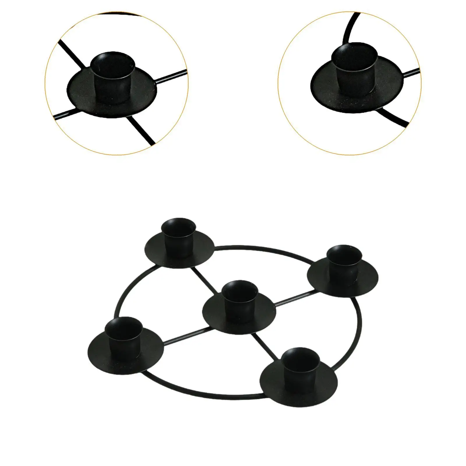 Advent Wreath Ring Iron Candle Holder European Centerpiece Metal Candlesticks for Christmas Table Decor Home Advent Wreath Ring Iron Candle Holder European Centerpiece Metal Candlesticks for Christmas Table Decor Home
