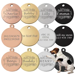 Etiquetas para perros y gatos, acero inoxidable, grabadas ambos lados