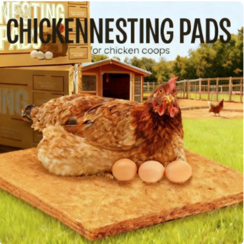 Esteras anidadas de madera no desechables para pollos, almohadillas portátiles para ropa de cama para gallinas, suministros para gallinero de aves de corral, almohadillas para nido ecológicas
