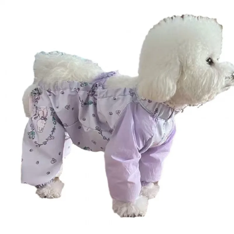 Monos para perros, primavera, verano y otoño, pantalones antipolvo, pantalones de 4 patas a prueba de insectos para perros, productos para mascotas, suministros, accesorios de tela - imagen 5