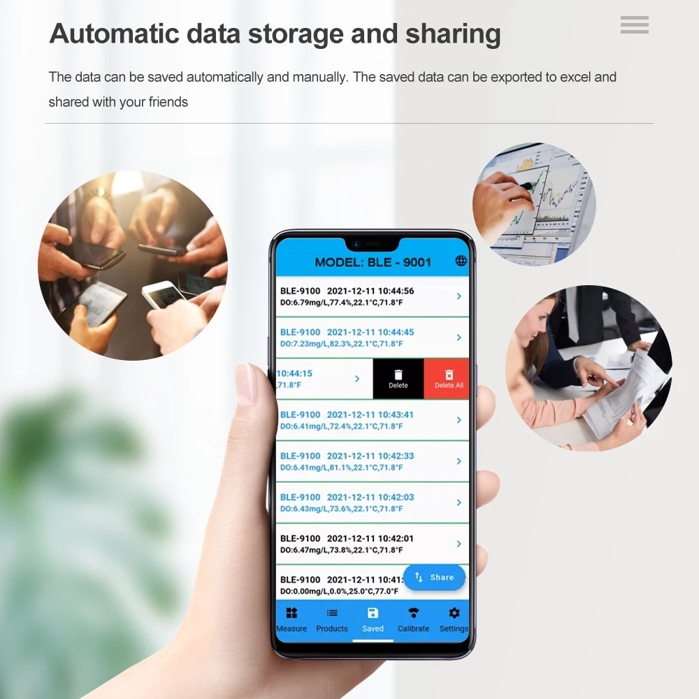Medidor ORP Bluetooth BLE-9001 probador inteligente de calidad del agua temperatura/ORP Monitor en línea Control por aplicación analizador de agua para piscina acuario - imagen 3