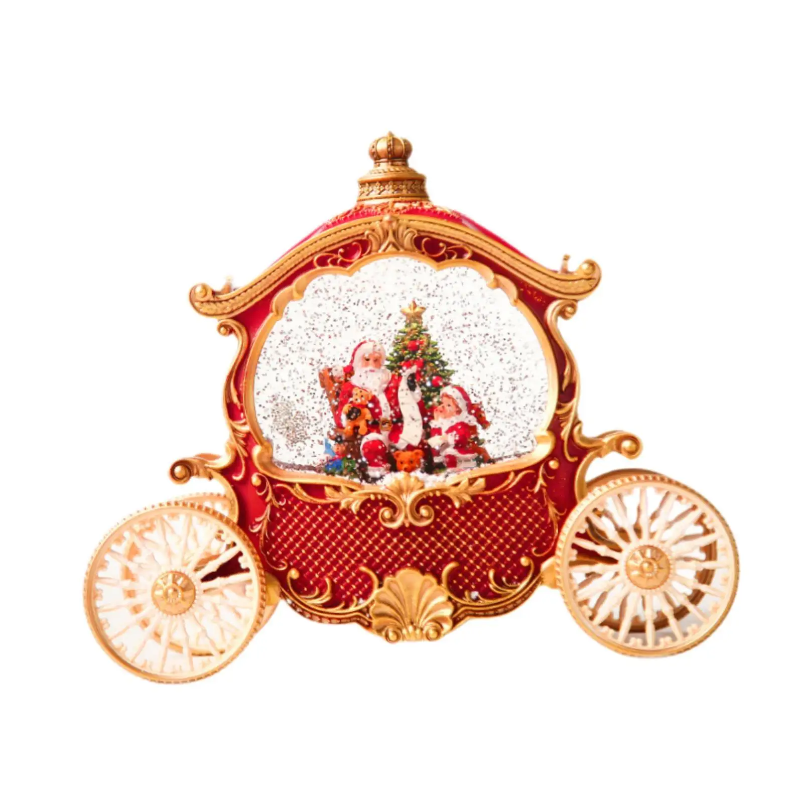 Globo de nieve navideño, carro de Navidad artesanal, globo de nieve para regalos de San Valentín - imagen 2