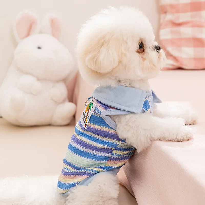 Conjunto veraniego para perros y gatos – chaleco refrigerante y polo
