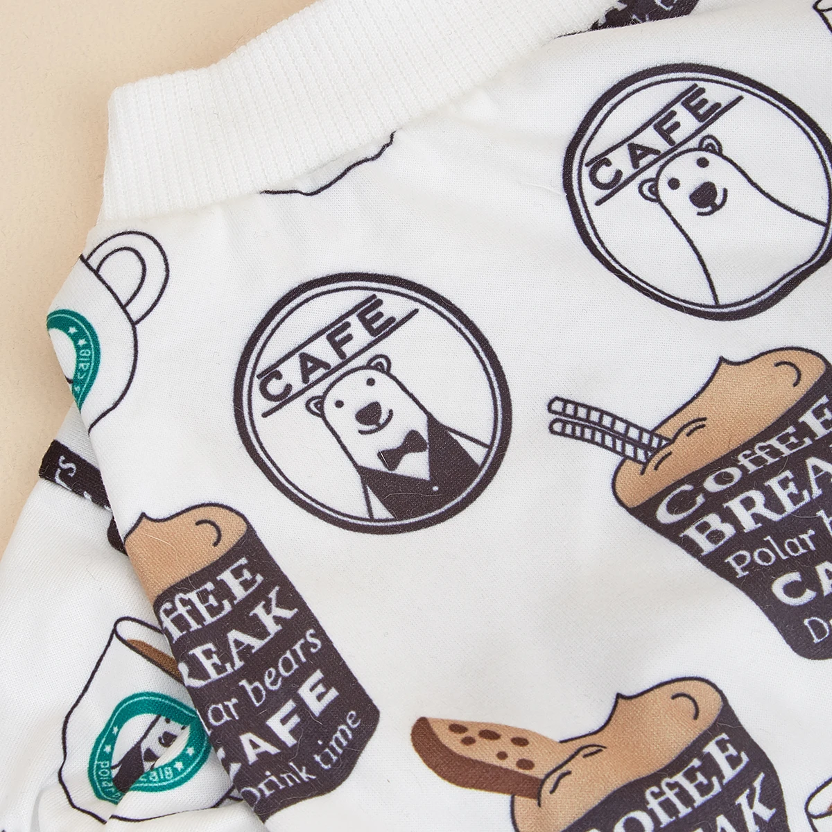 Pijama con estampado de oso Polar para perro, mono suave para cachorro, ropa bonita, monos para cachorro - imagen 5