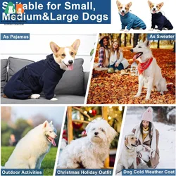 Abrigo de invierno con forro polar para perros - Cómodo para paseo y casa