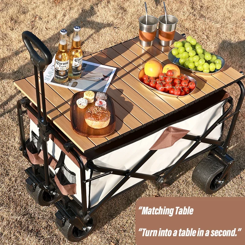 Carrito de playa con ruedas de tanque grande para ARENA, carrito plegable de gran capacidad para jardín, Picnic al aire libre, carrito de compras - imagen 2