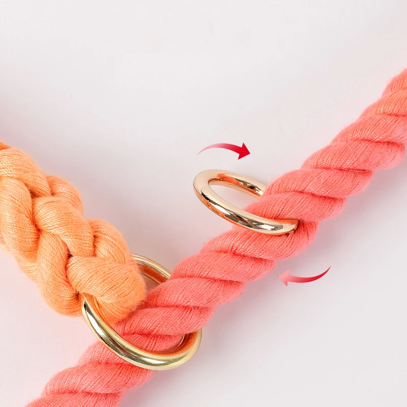 Collar de cadena de nailon para perros, correa ajustable de PU, macarrones de lujo, cuerda de tracción para perros medianos y grandes, suministros para mascotas - imagen 5