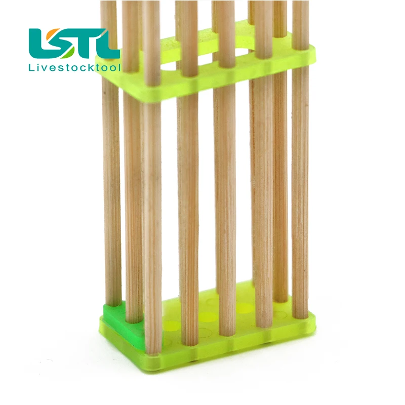 Jaula de abeja reina de bambú alargada, jaula de transporte de aislamiento, herramientas de apicultura, 50 piezas - imagen 4