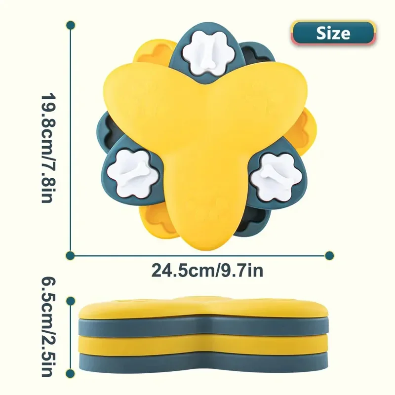 Juguetes rompecabezas para perros, dispensador de golosinas interactivo, alimentador lento para mascotas, perros pequeños y grandes, enriquecimiento de cachorros, entrenamiento IQ - imagen 4