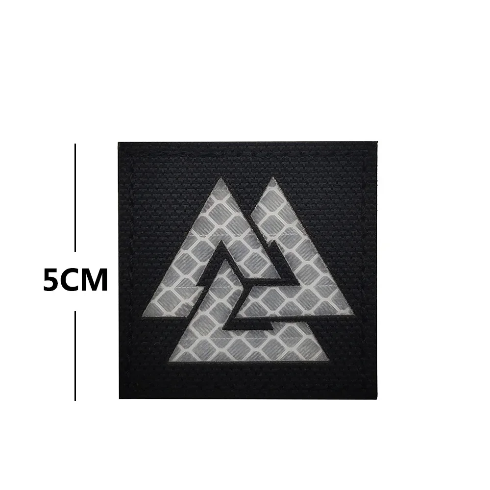Parche vikingo IR para brazalete, aplique de insignia, adorno reflectante en la oscuridad, accesorio para exteriores, parches tácticos militares - imagen 2