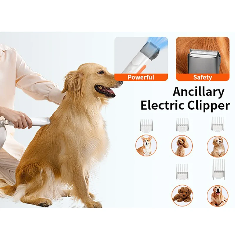 Kit de aspiración para perros y gatos, succión multifuncional para el cuidado, suministros de productos para mascotas, juego de máquina de corte por succión, accesorios de limpieza - imagen 4